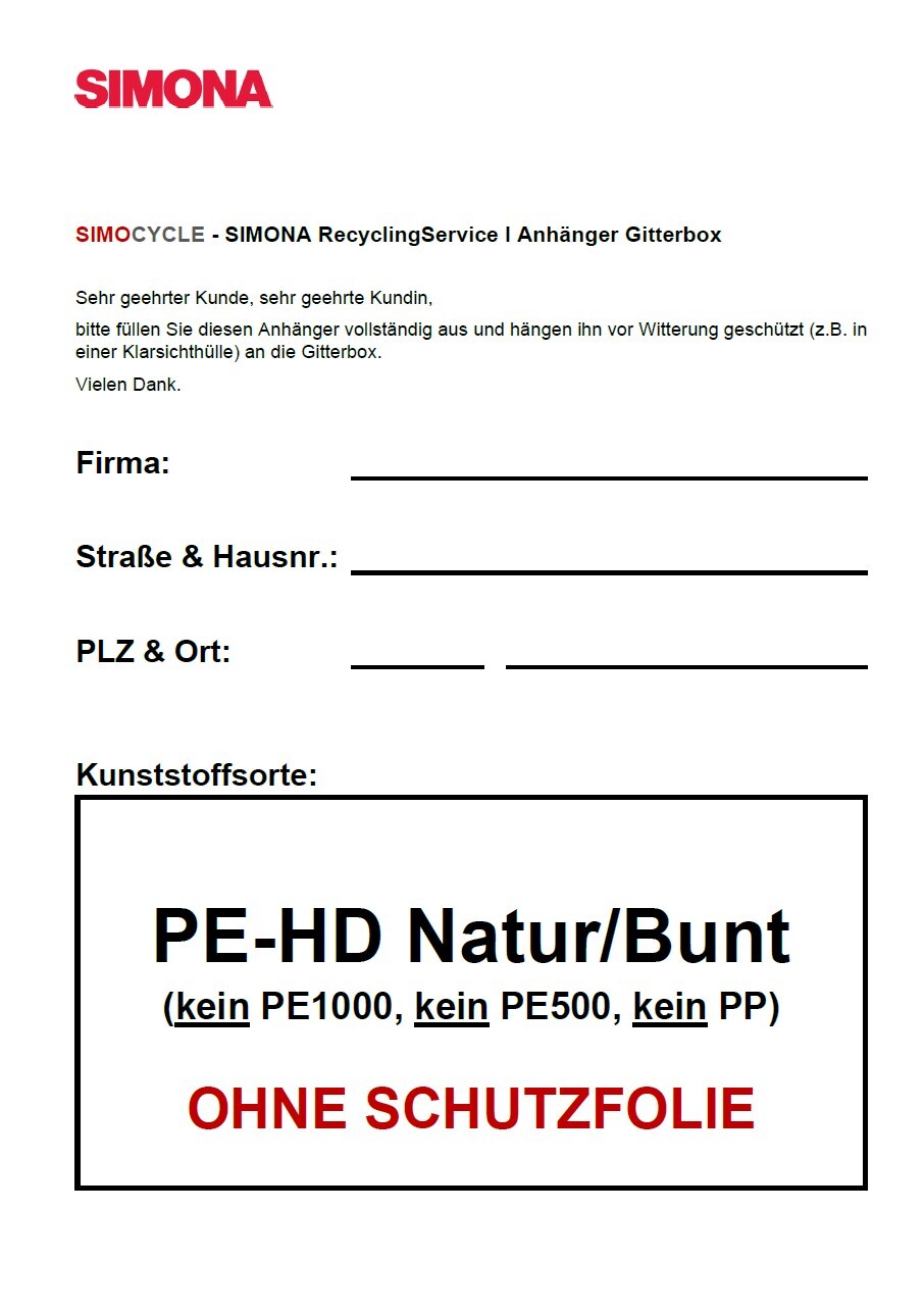 Bild - PE-HD Natur Bunt