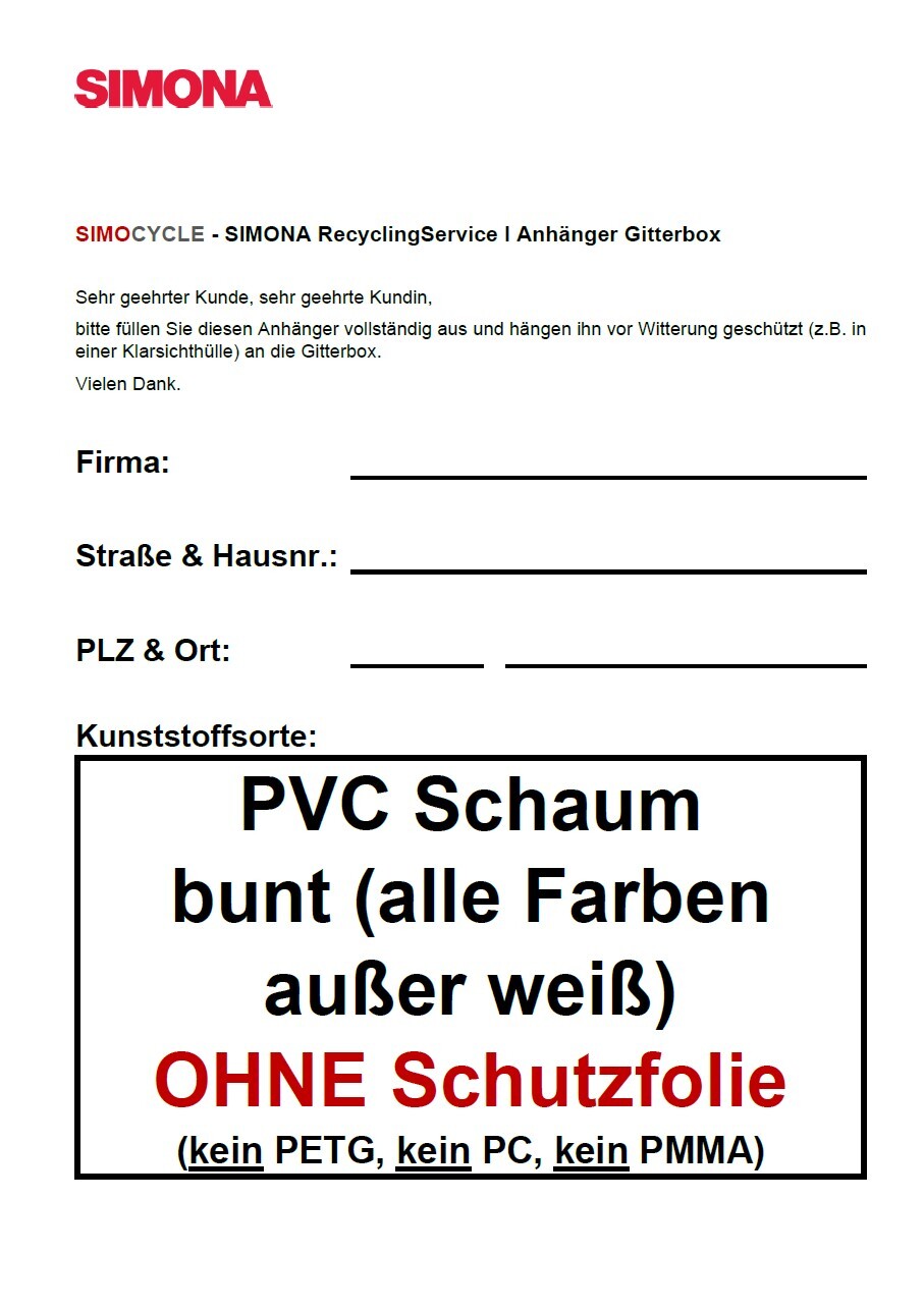 Bild - PVC Schaum bunt