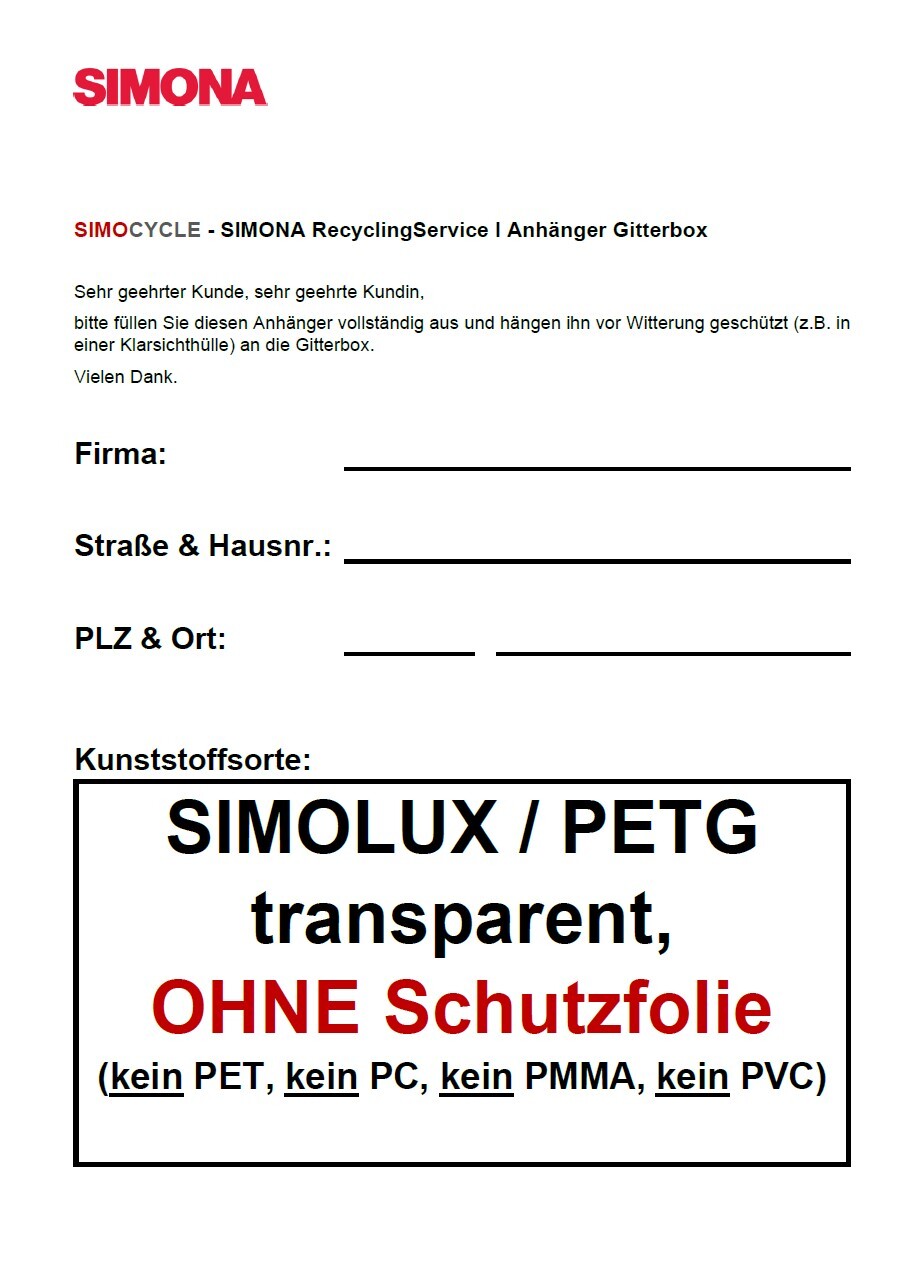 Bild - SIMOLUX PETG
